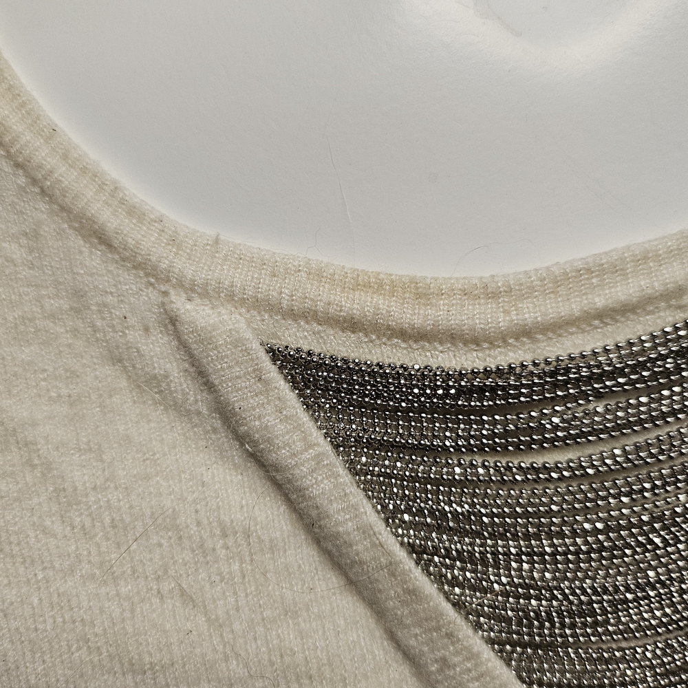 Chico's Cream V-Neck Sweater - Picture 2 of 4